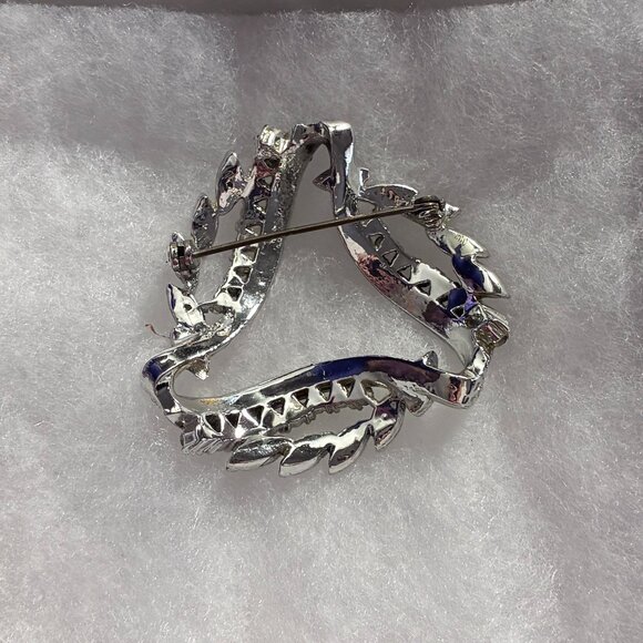 Mid Century Rhinestone Brooch - Picture 2 of 2